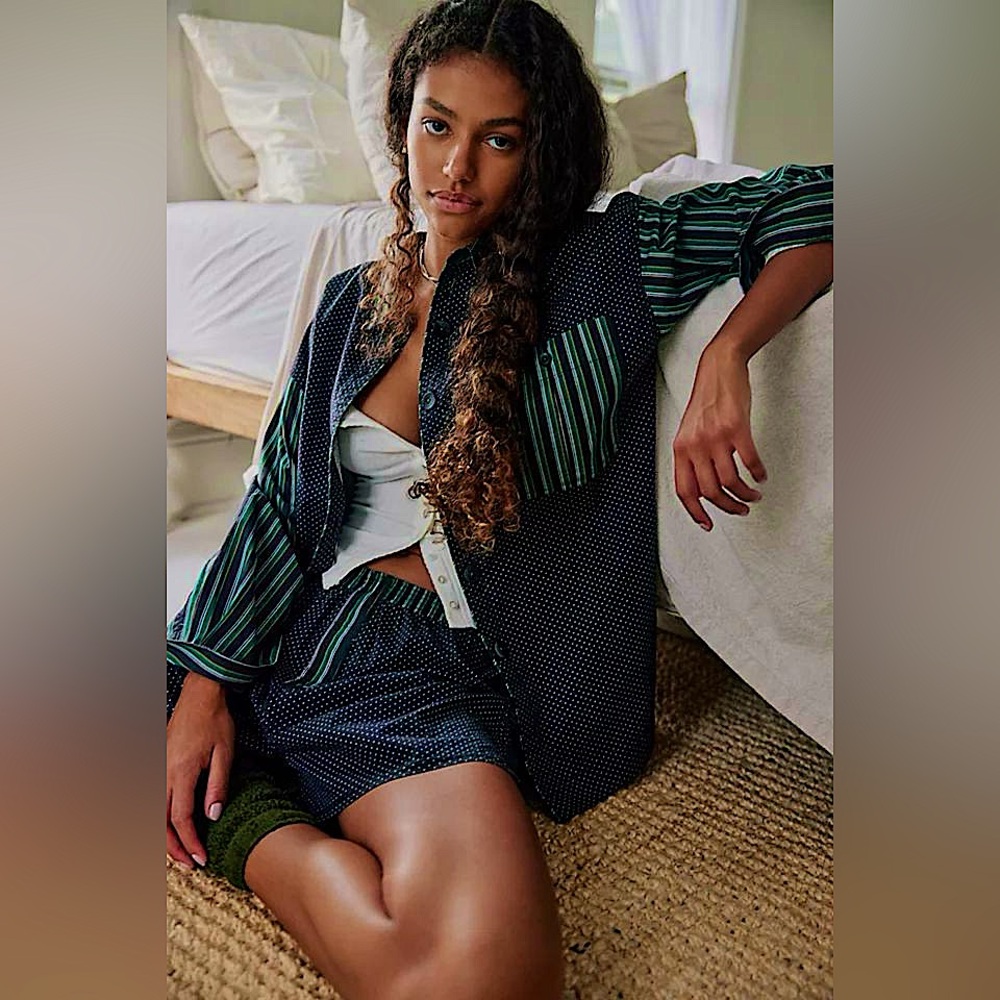 Free People Milk & Cookies Sleep Shirt NWOT